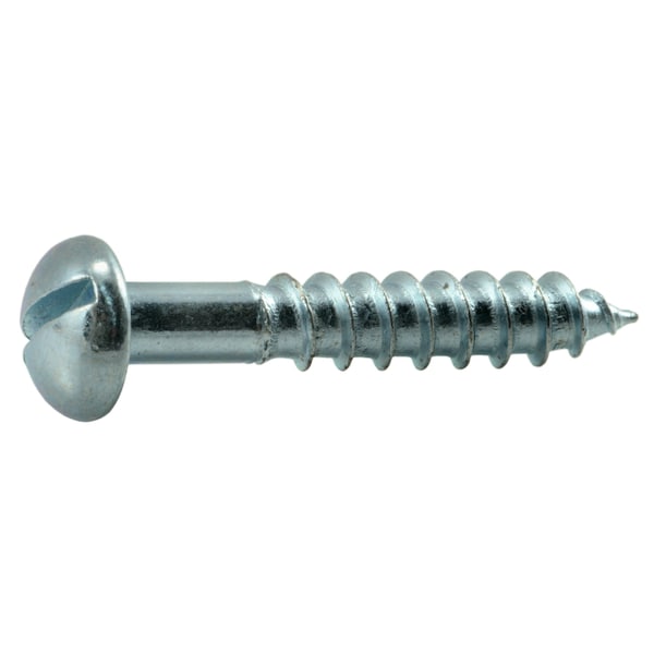 Midwest Fastener Wood Screw, #12, 1-1/4 in, Zinc Plated Steel Round Head Slotted Drive, 36 PK 61022 - main